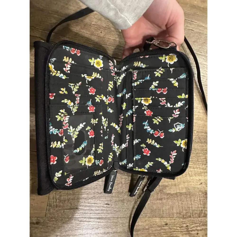 Vera Bradley Black Crossbody Wallet